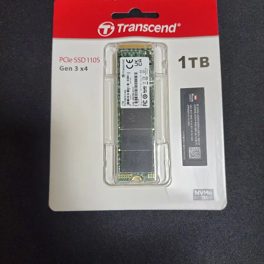 컴퓨터 저장장치 트랜센드 NVME SSD 1TB 새상품