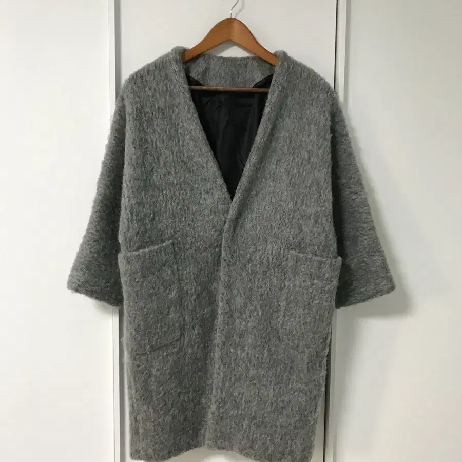 vintage grey button coat