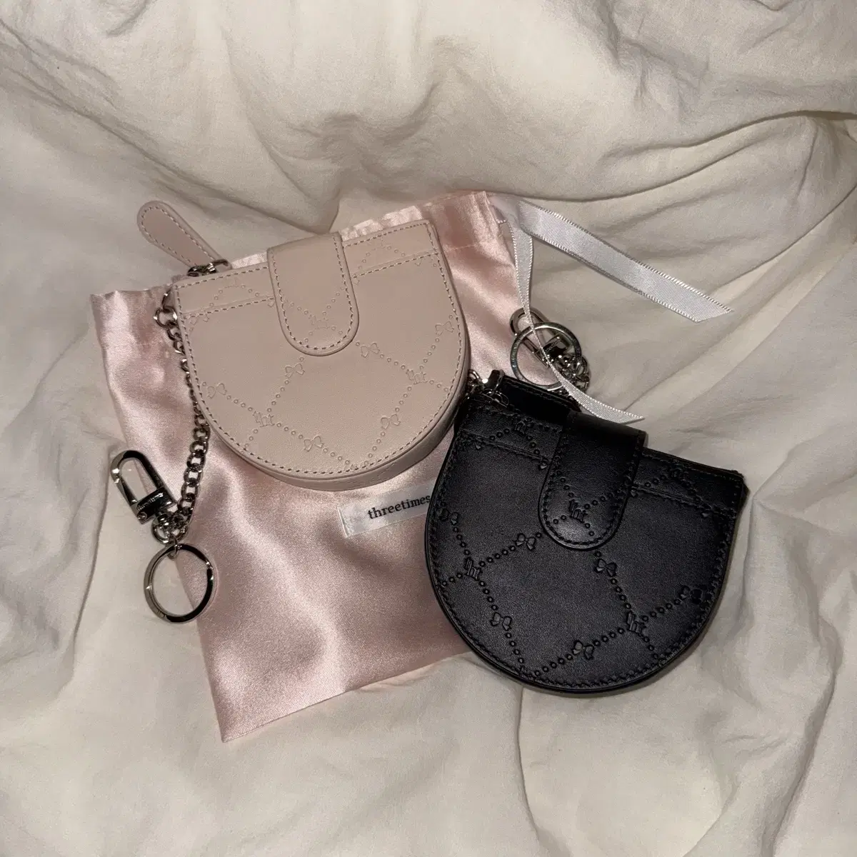 【threetimes】韓国人気 Memory chain purse カードコインケース THREETIMES | 쓰리타임즈 Three Times Memory Chain Wallet