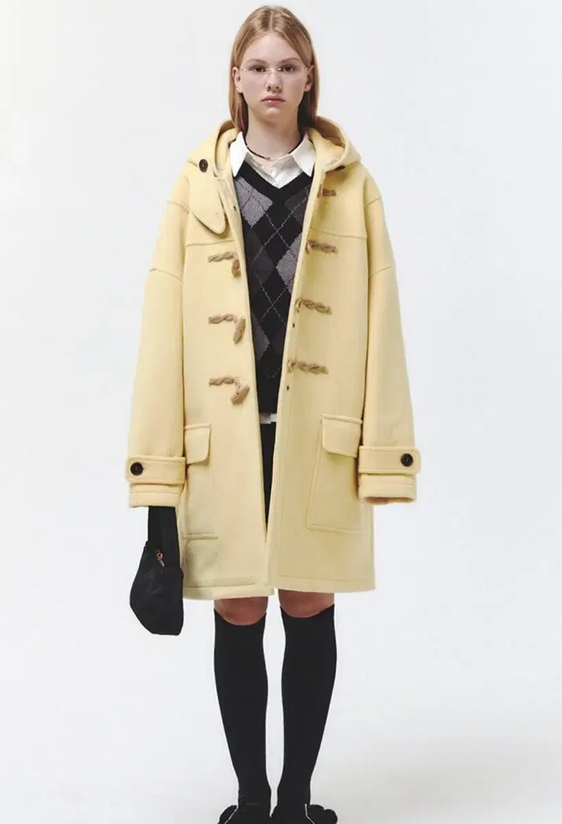 메인부스 오버사이즈 더플 떡볶이 울 코트 oversized coat