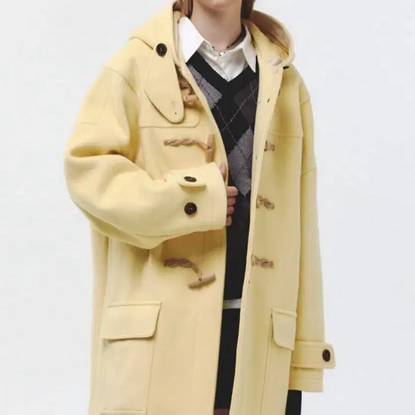 메인부스 오버사이즈 더플 떡볶이 울 코트 oversized coat