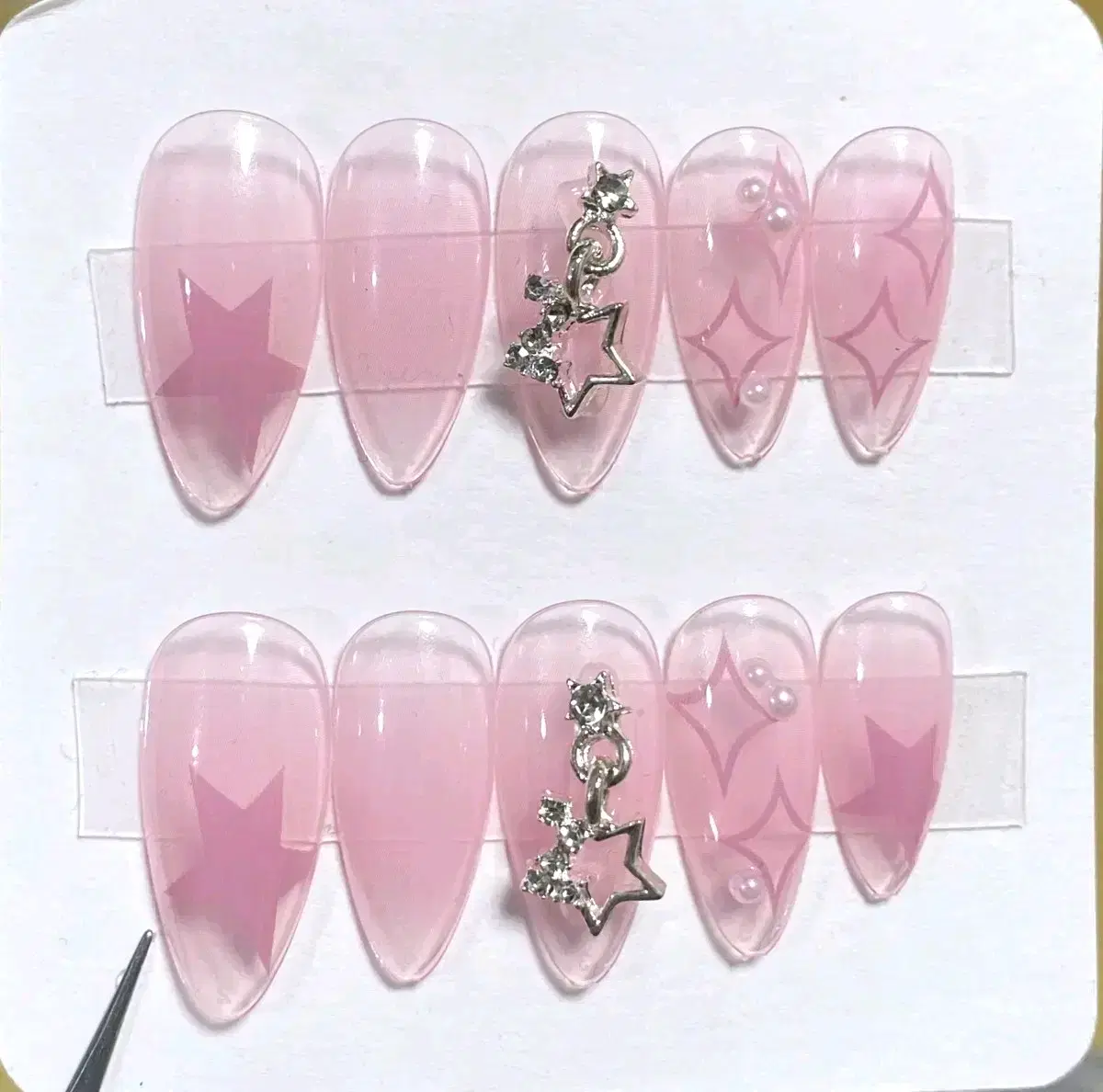 [패스트네일팁] y2k 별 네일팁 24pc