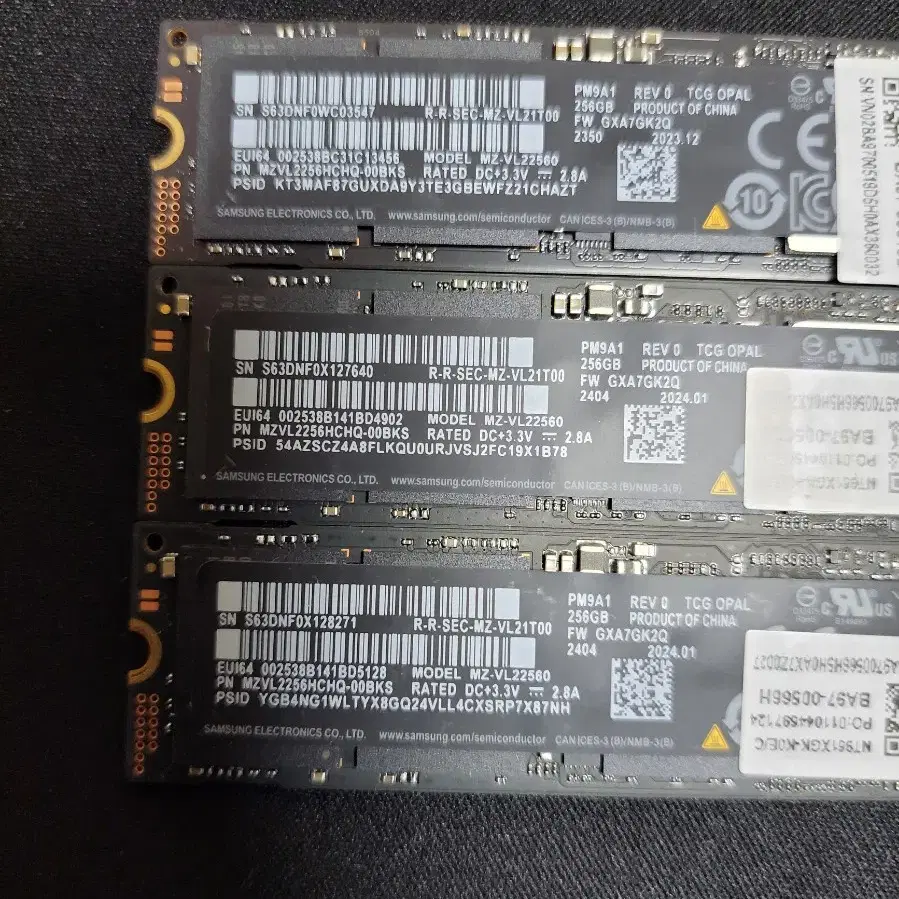 컴퓨터 저장장치 삼성 NVME SSD PM9A1 256GB