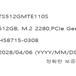 트랜센드 NVME SSD TS512GMTE110S 512GB