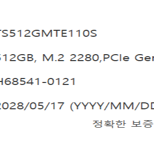 트랜센드 NVME SSD TS512GMTE110S 512GB
