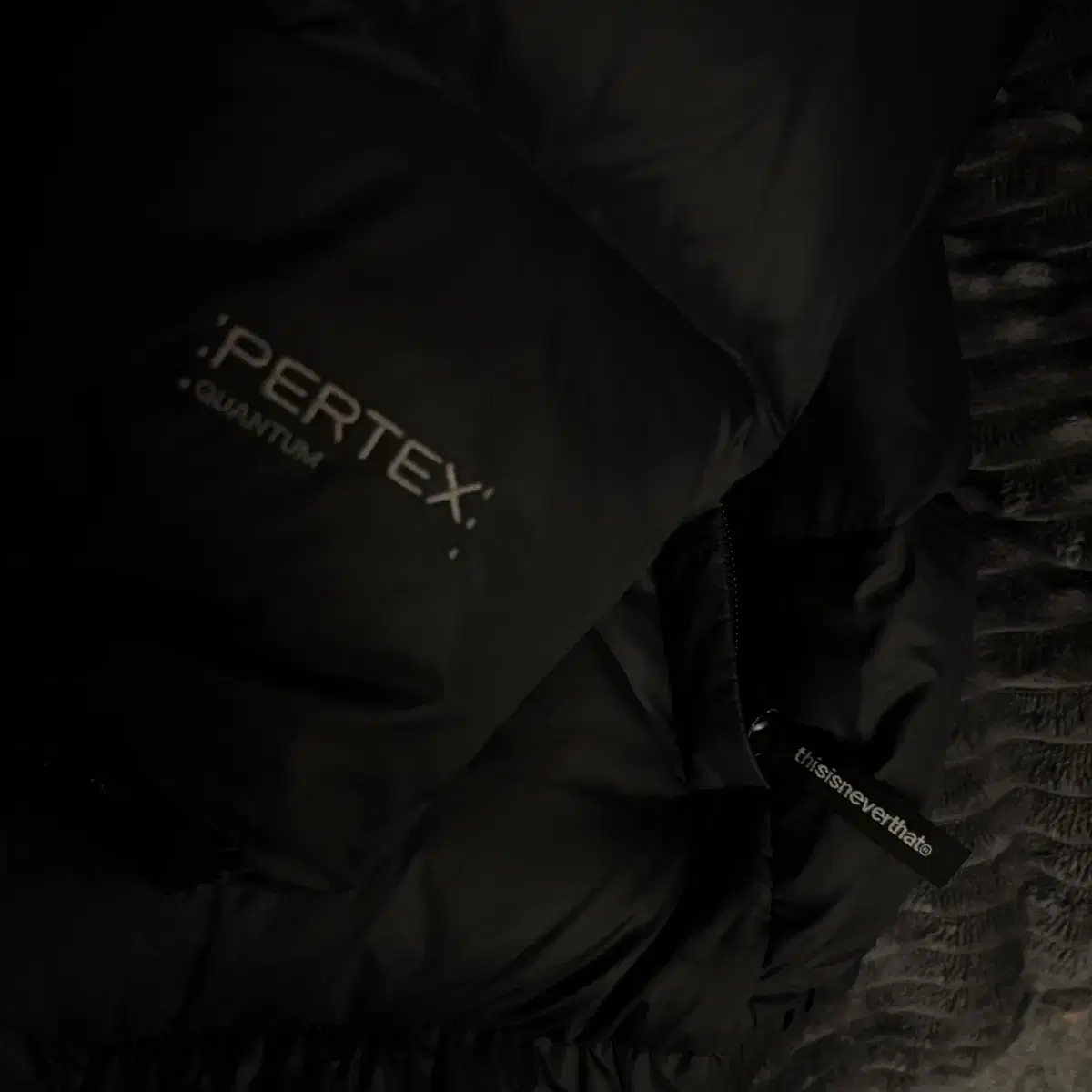 디스이즈 네버뎃 PERTEX T Down Jacket Black