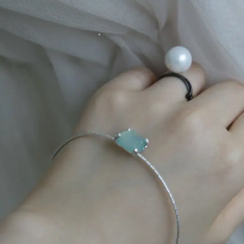 키야기 메모리즈오브골드 big pearl knot ring