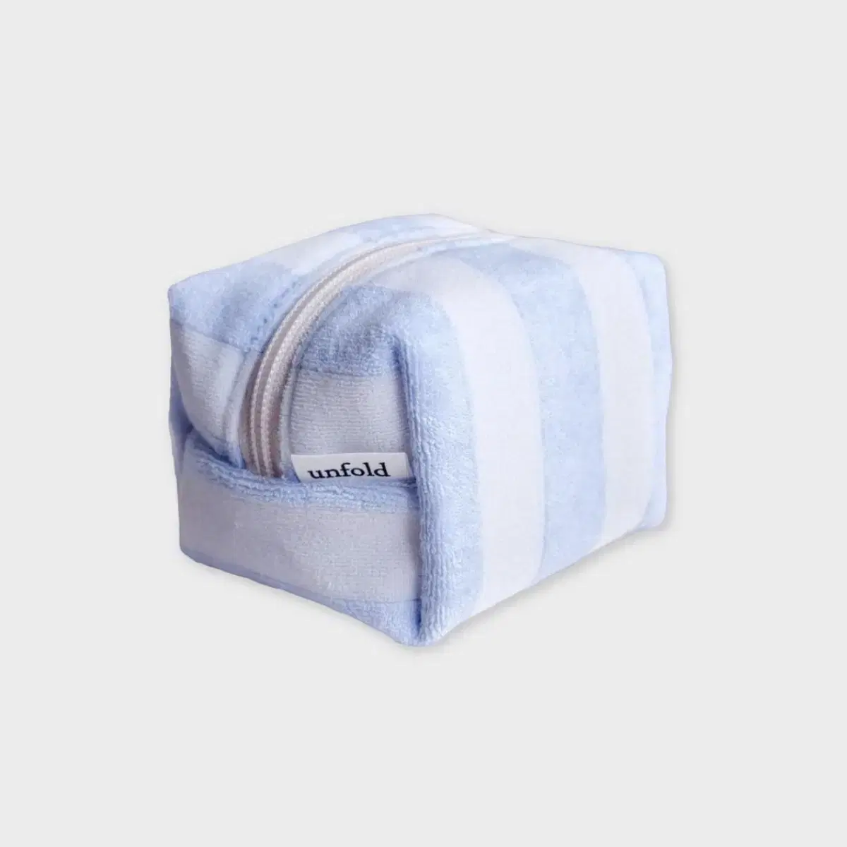 언폴드파우치 stripe terry pouch babyblue small