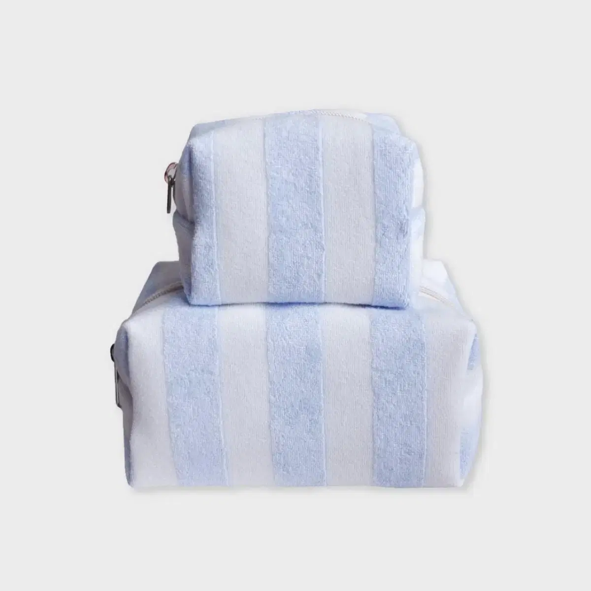 언폴드파우치 stripe terry pouch babyblue small