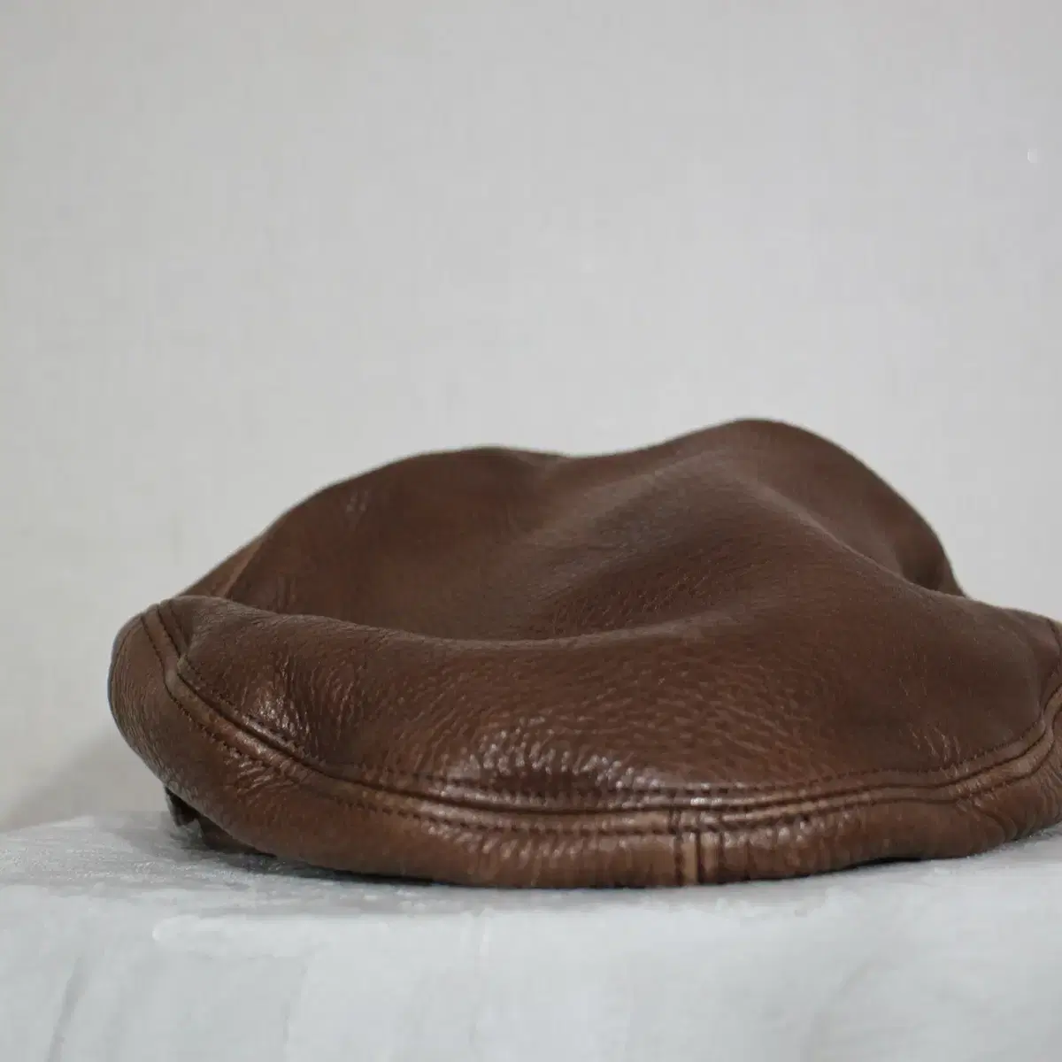 VINTAGE leather cap 빈티지가죽모자 (56cm)