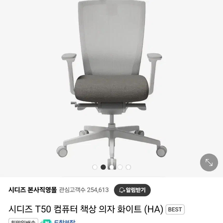 시디즈 T50 HA 화이트 의자