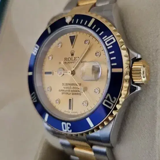 (판/교) 정품 Rolex 서브나리너 청콤 16613 다이아 18k 콘비