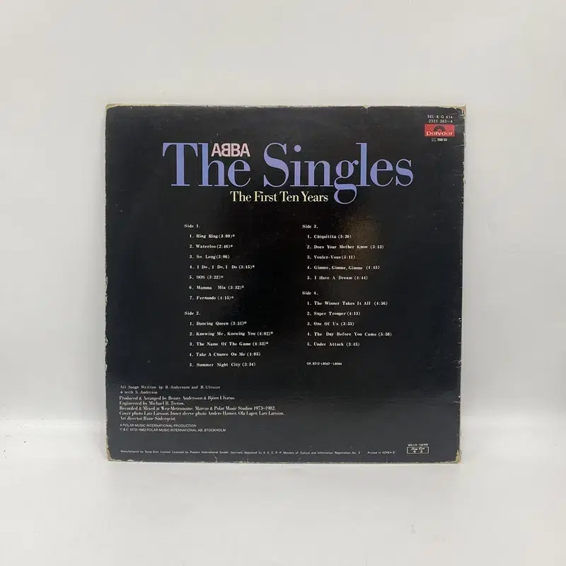 ABBA THE SINGLES LP / AA7039