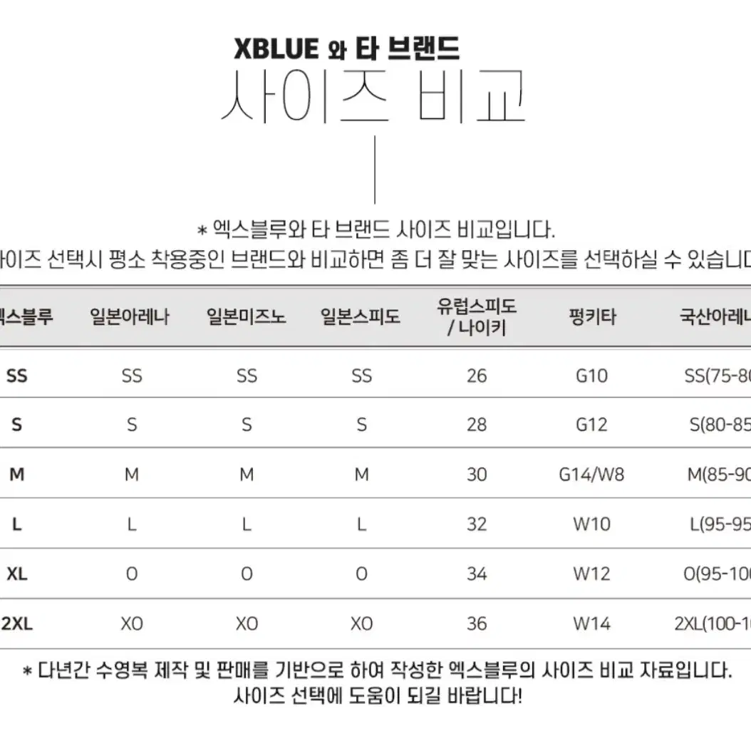 엑스블루 수영복