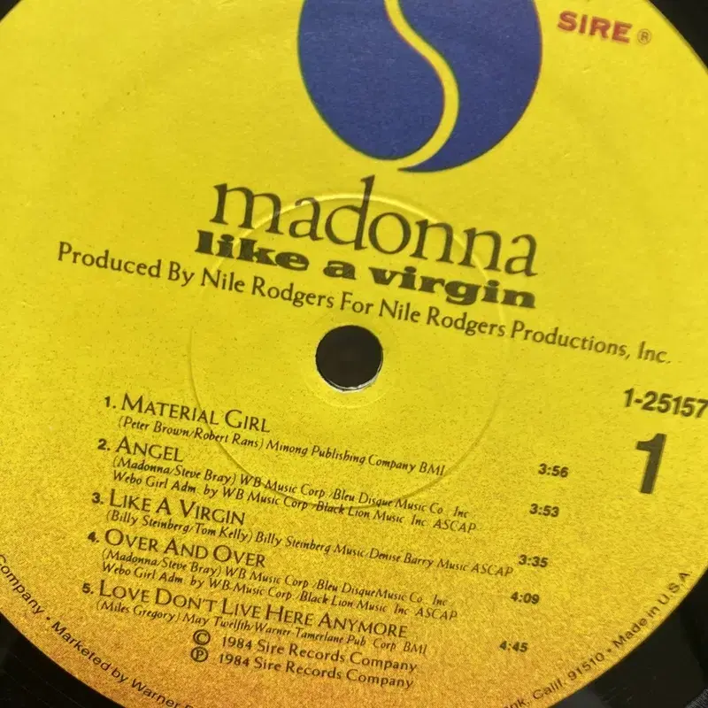 MADONNA LIKE A VIRGIN  LP / AA7059