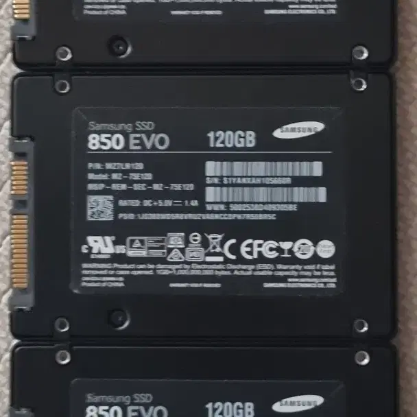 삼성SSD 850 EVO 120G팝니다.3개