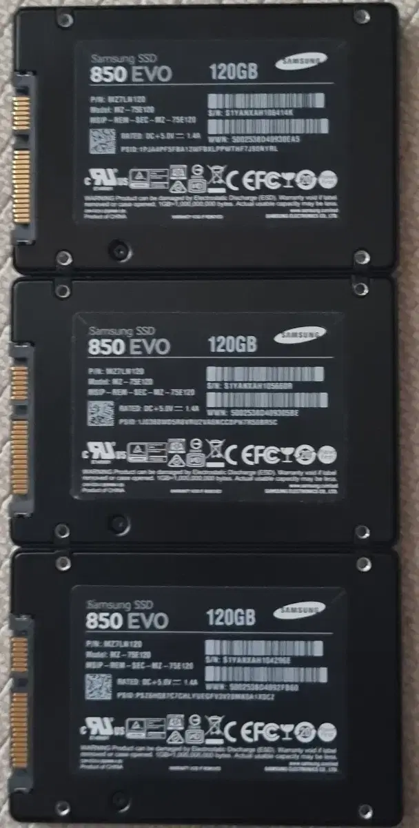 삼성SSD 850 EVO 120G팝니다.3개