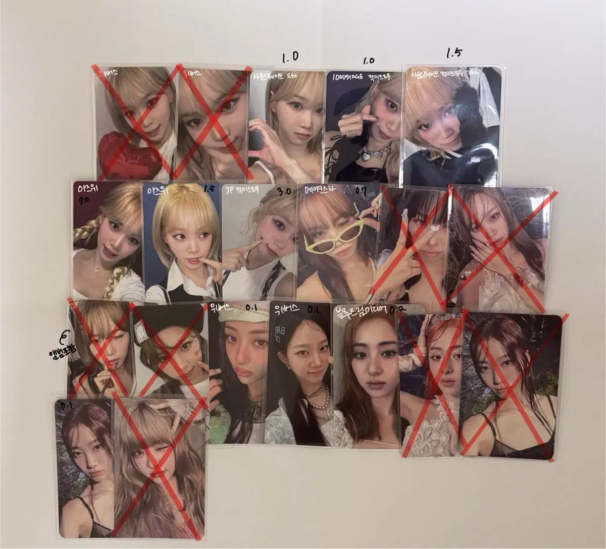 le sserafim chaewon EASY e.ji unreleased photocard photocard wts ulpak yizhiyu Sour Japan