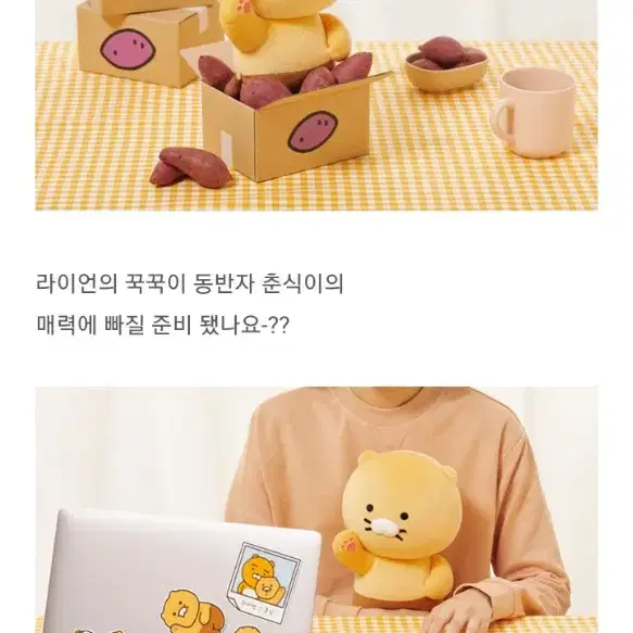 [새상품] 춘식이 베이비필로우 인형 카카오프렌즈