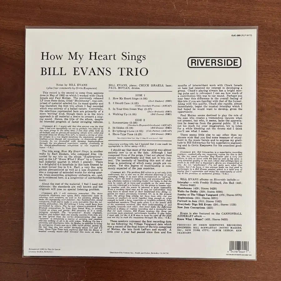 Bill Evans Trio - How my heart sings! LP