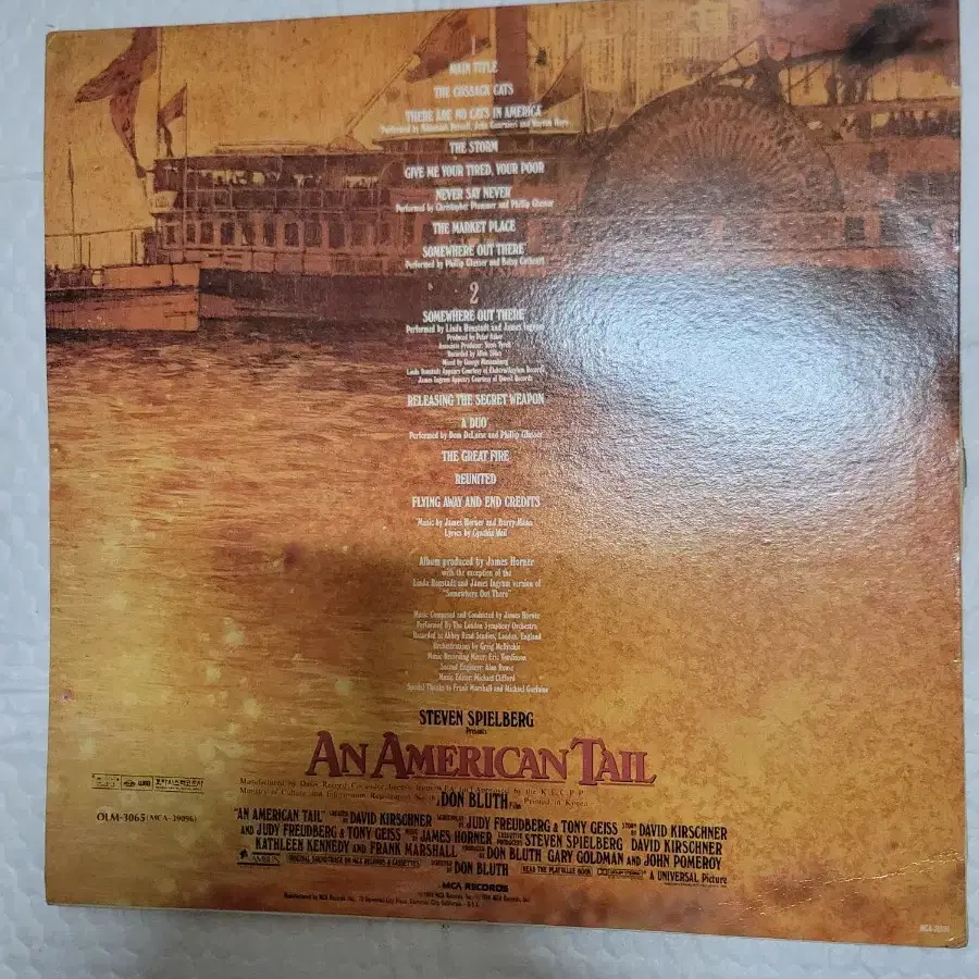 An American Tail ost lp somewhere out th