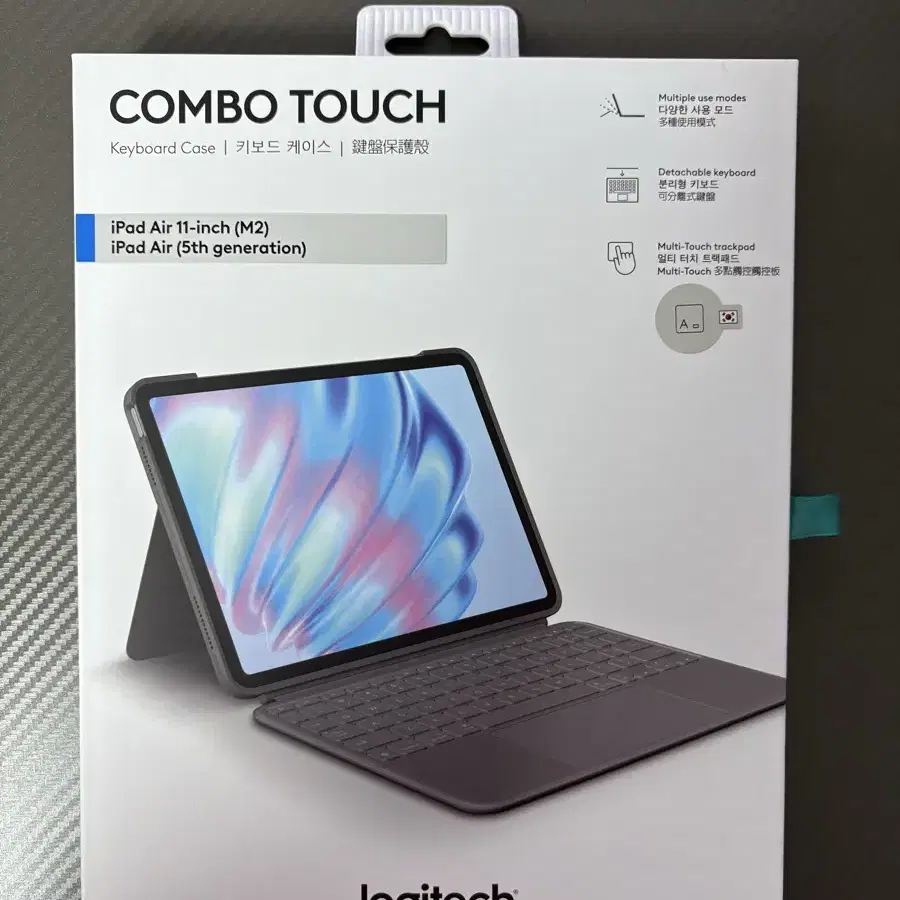 로지텍 iPad Air 11인치(M2)용 Combo Touch 풀박스