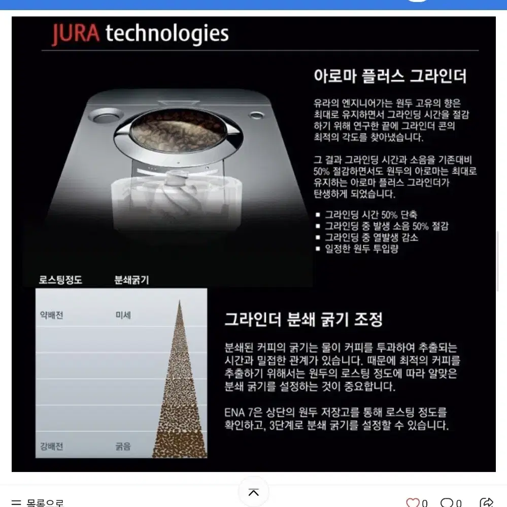 유라 jura ena 7 전자동 커피머신