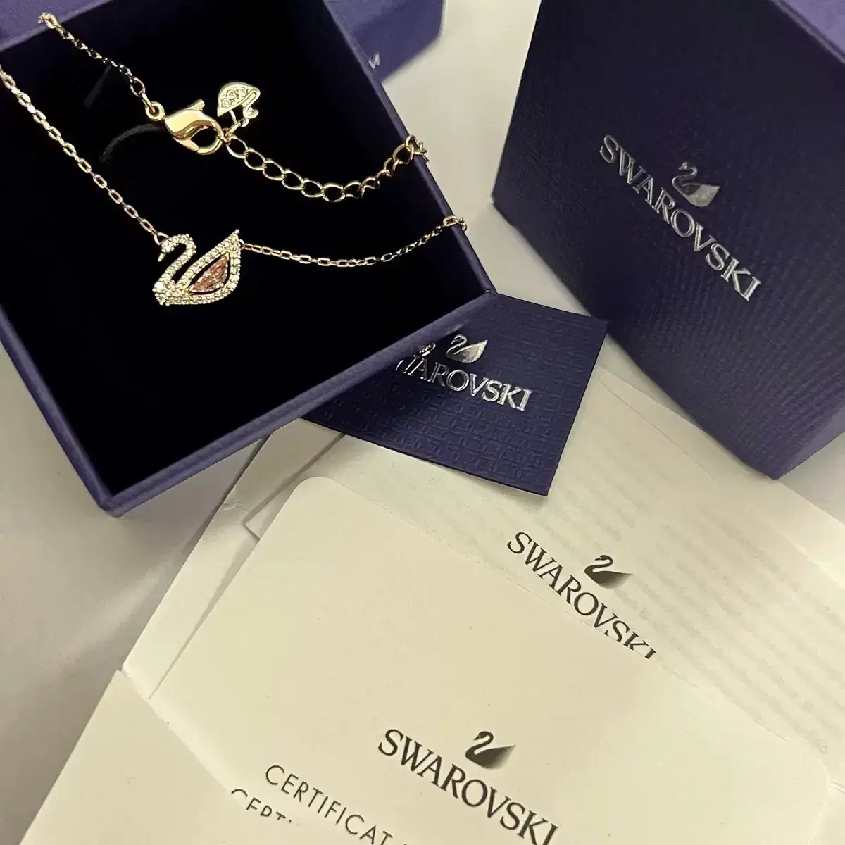 SWAROVSKI  스와로브스키   스완 목걸이