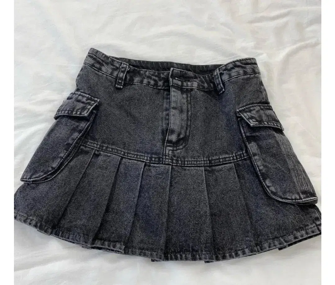 Fanwan))))Ably black jean pocket underwear hip skirt #M