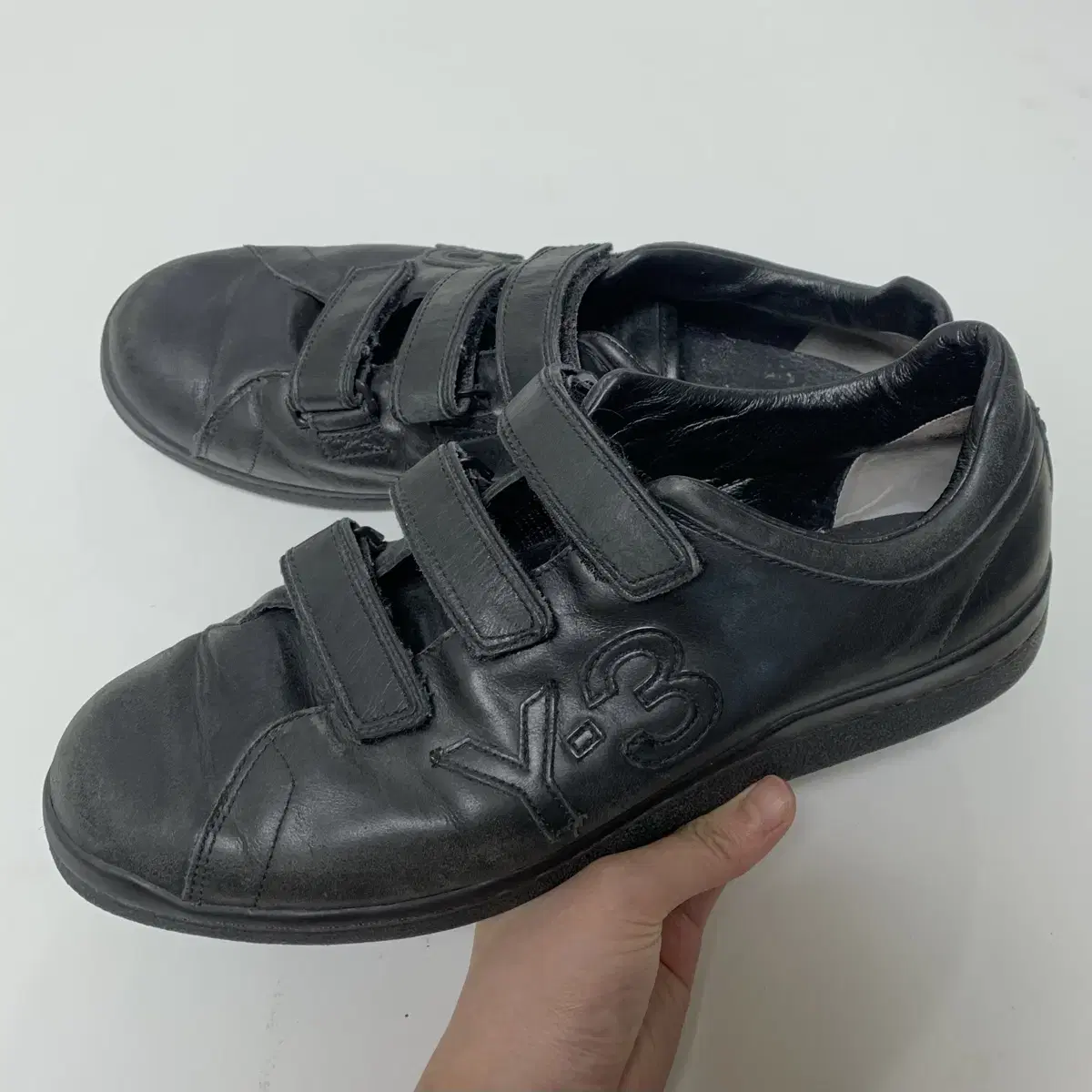 Y-3 아디다스 요지야마모트 레더 블랙 스니커즈 270