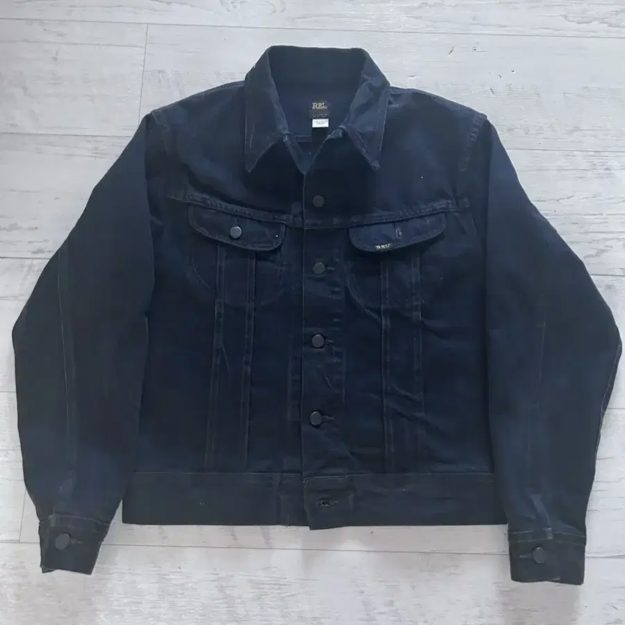 RRL LOT 271 블랙 흑청 데님 자켓