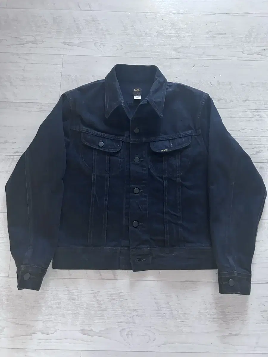 RRL LOT 271 블랙 흑청 데님 자켓