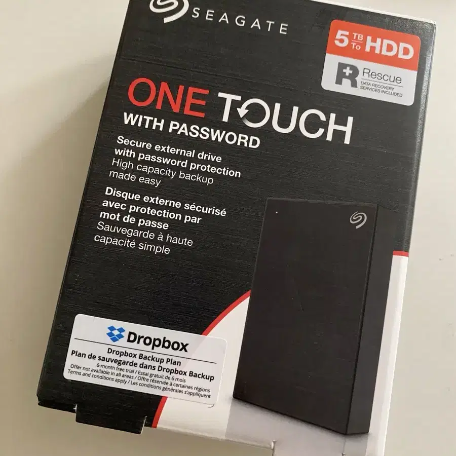 미개봉 새제품 씨게이트 외장하드 5tb 시게이트 원터치 seagate