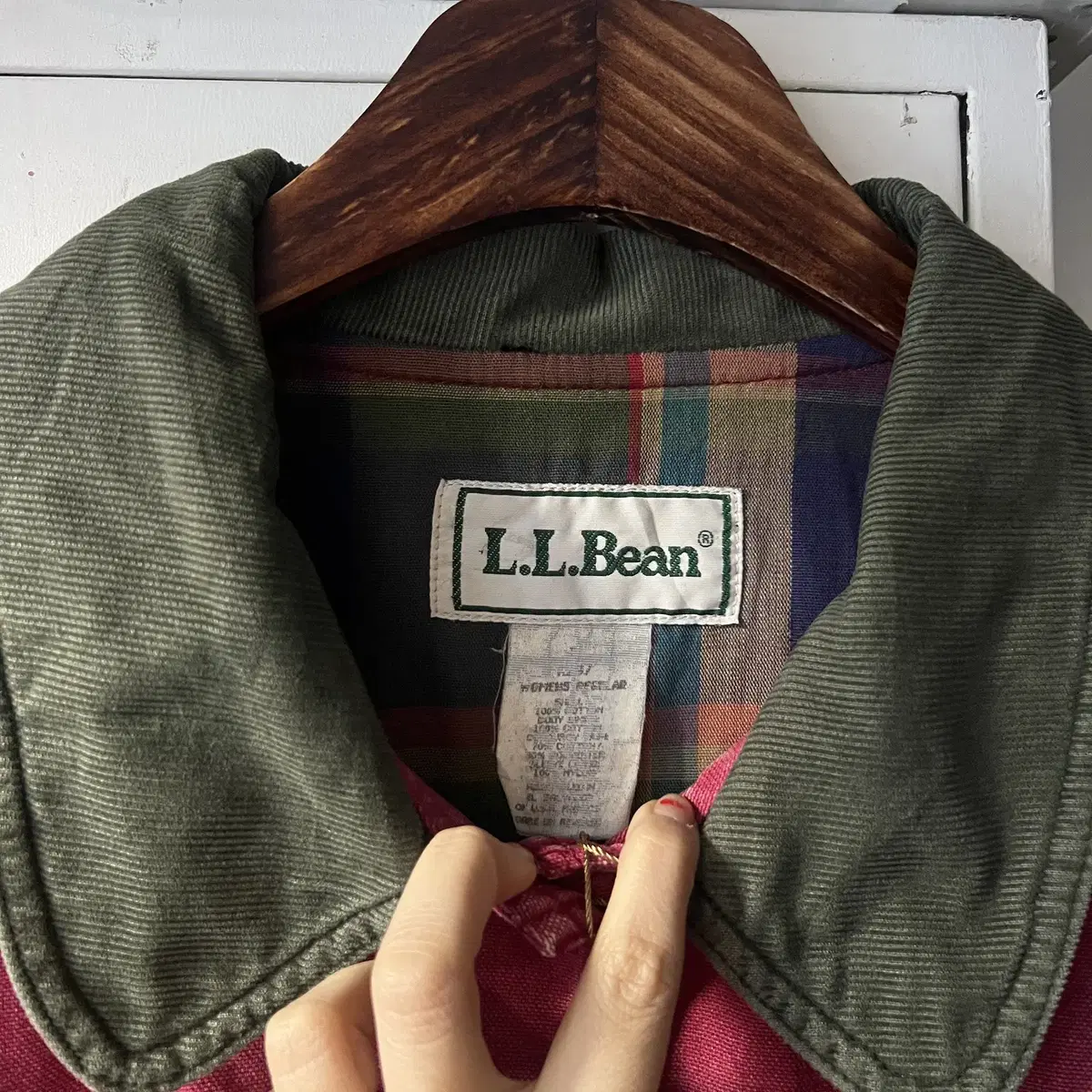 [XL]90's L.L.Bean 엘엘빈 코듀로이 포인트 캔버스 헌팅자켓