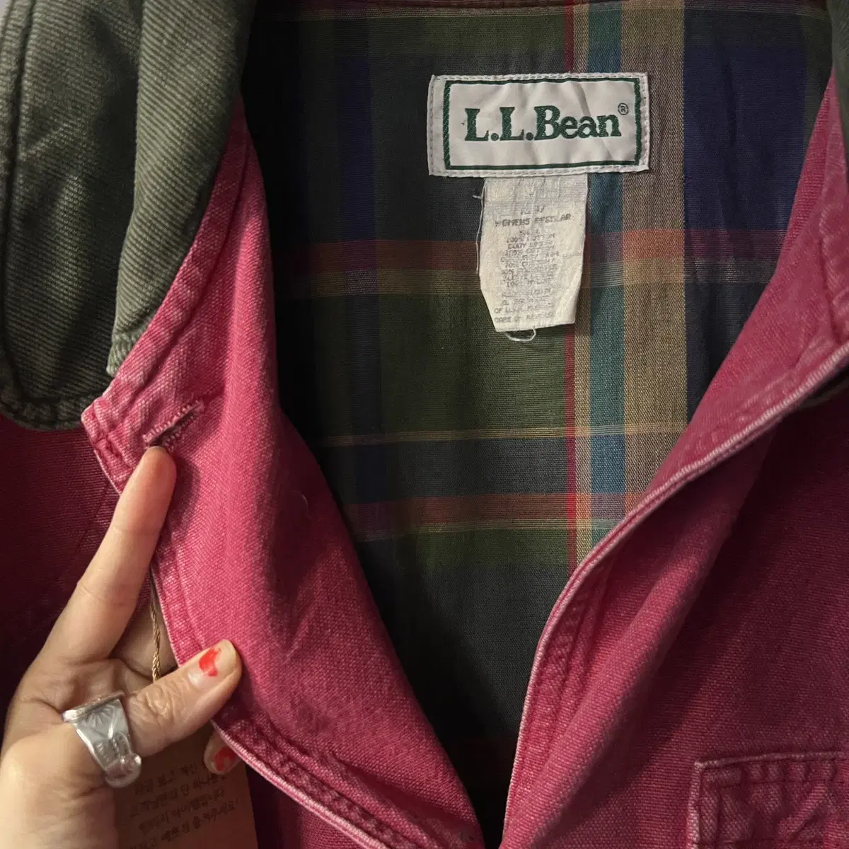 [XL]90's L.L.Bean 엘엘빈 코듀로이 포인트 캔버스 헌팅자켓