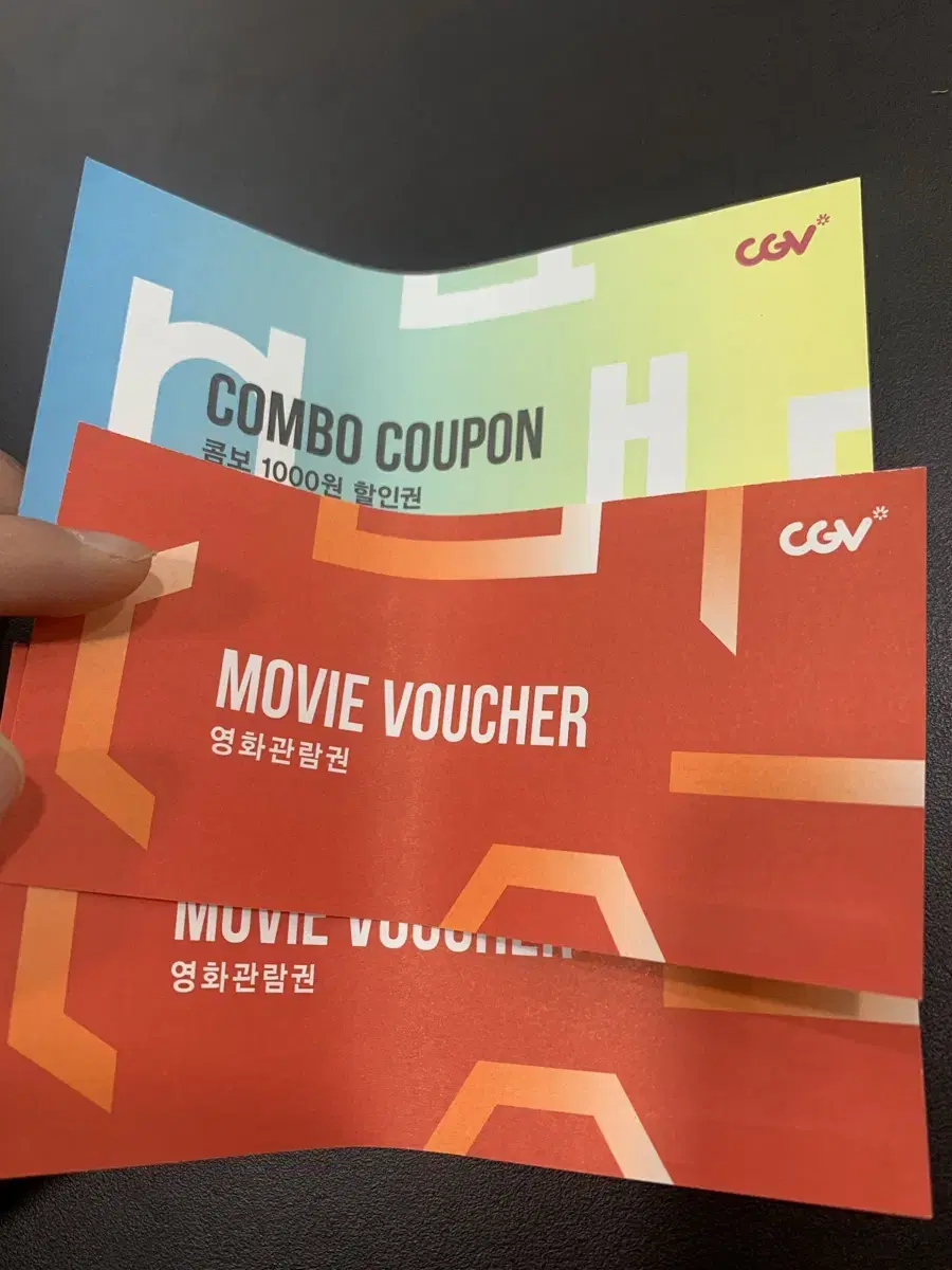 Cgv 영화 관람권 2매 , 콤보 1000원 할인권