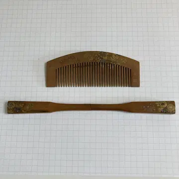 고풍스러운 헤어콤 미니어처 목제 빗 15cm
