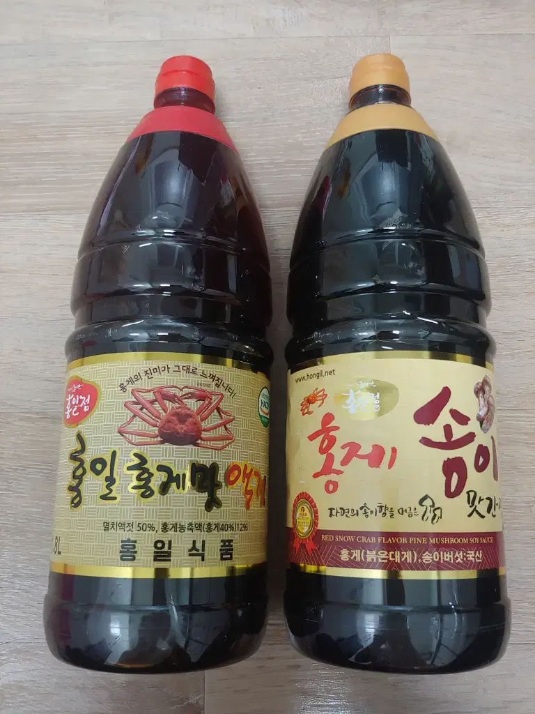 홍일 홍게맛 액젓 1.8리터 + 홍게 송이 맛간장 1.8리터 편스토랑