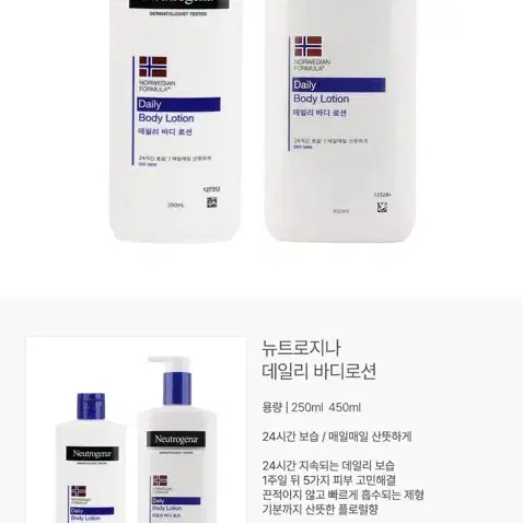 뉴트로지나 데일리 바디로션 250ml /450ml