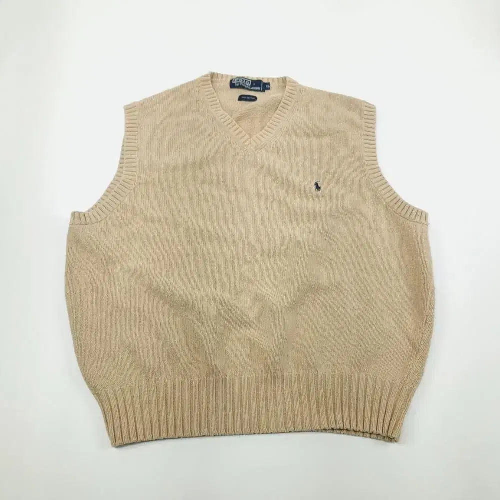 (CS613)L-XL 폴로 랄프로렌 베이지 조끼 니트 베스트 knit