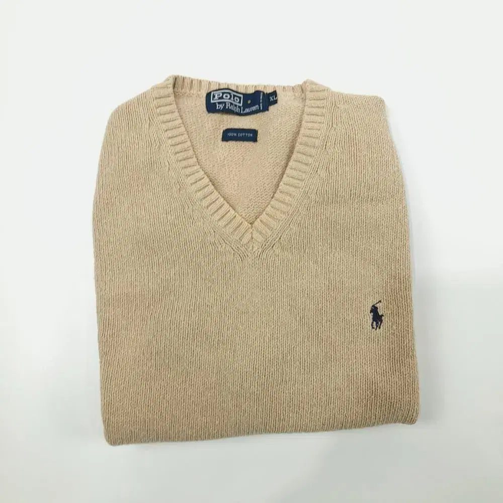 (CS613)L-XL 폴로 랄프로렌 베이지 조끼 니트 베스트 knit