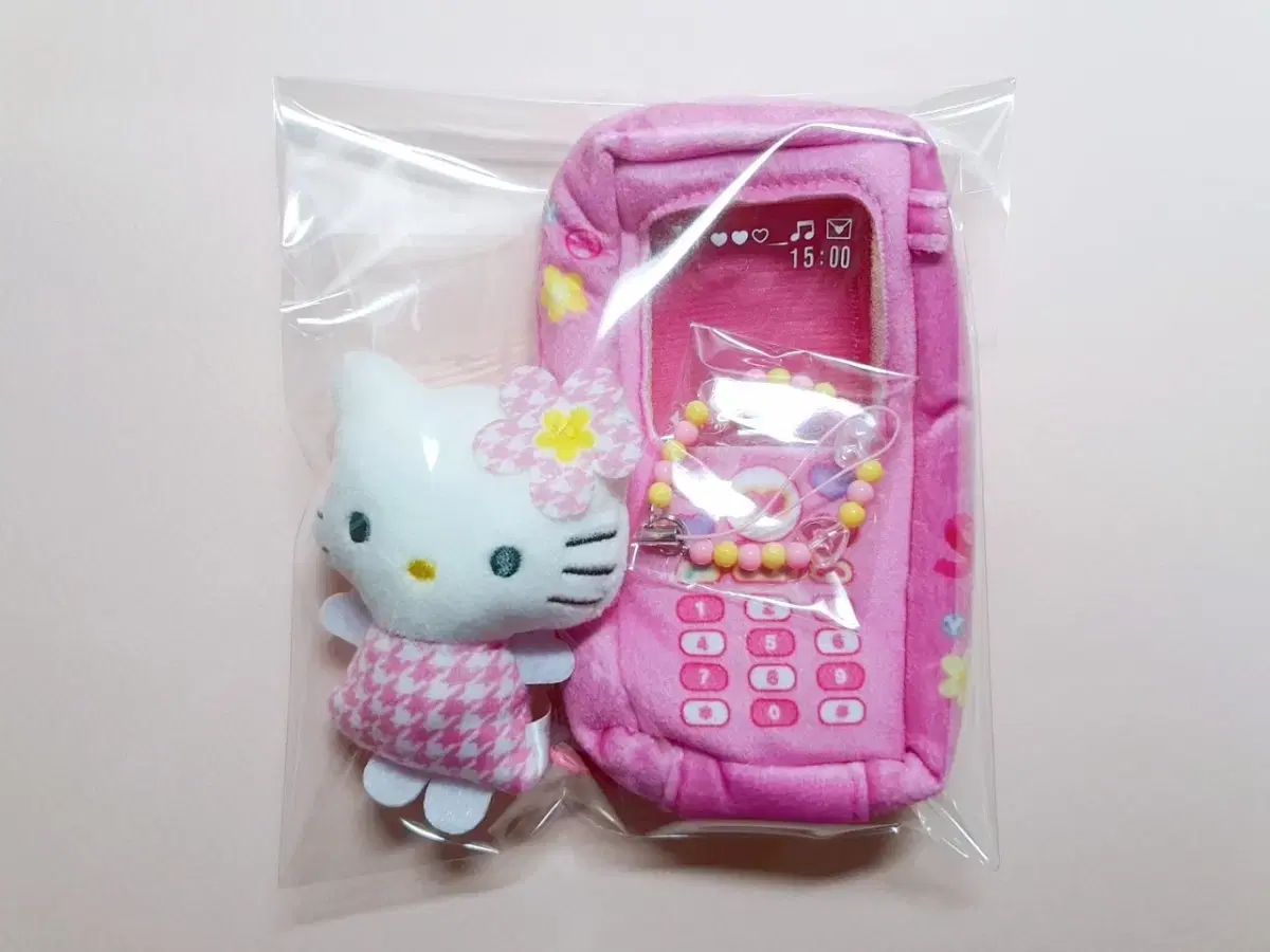 Sanrio Kitty Karakephone Pouch doll keyring/unsealed foam