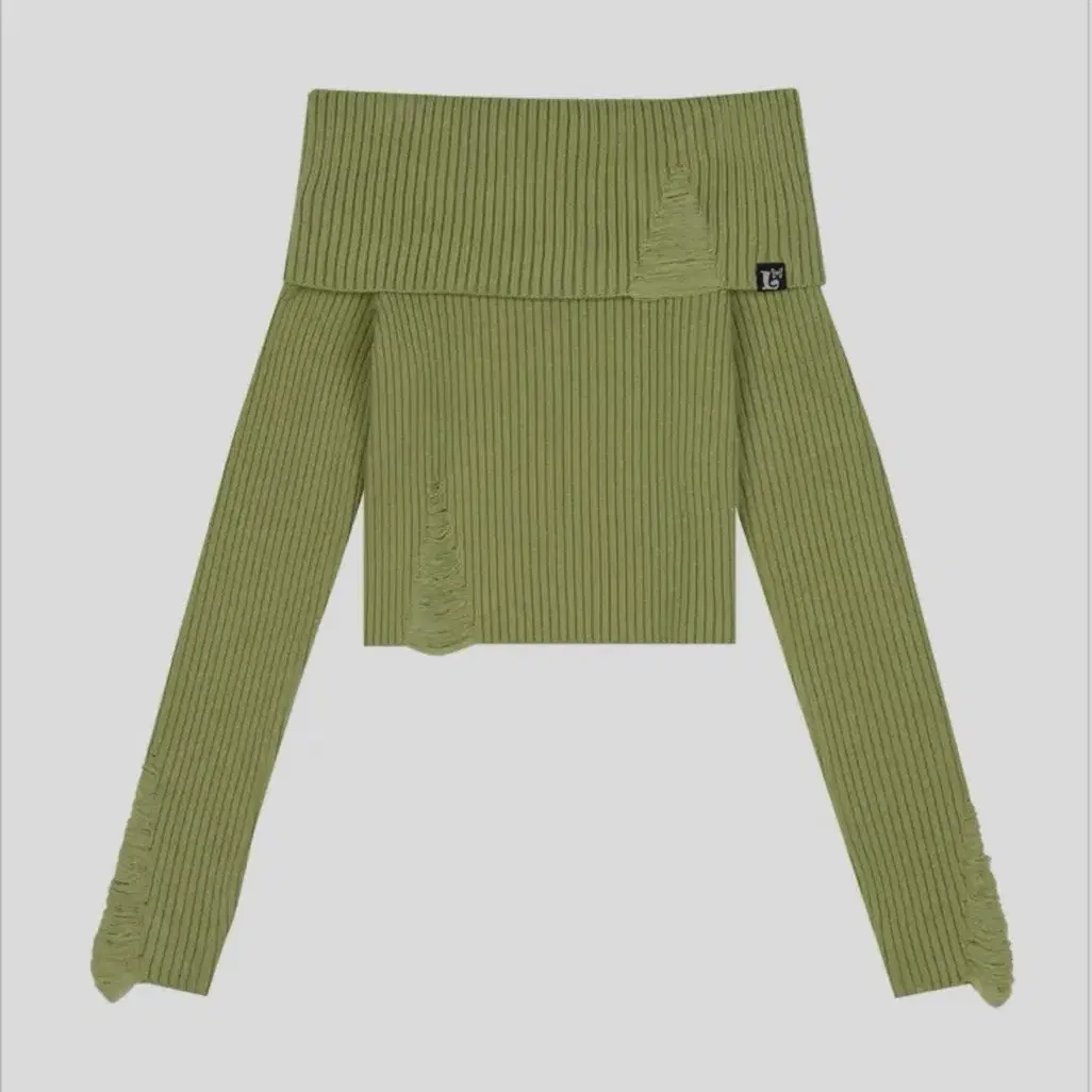 러브이즈트루 CL OFF SHOULDER KNIT (GREEN) 실착있음