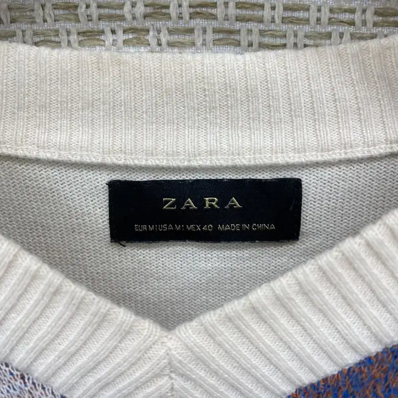 자라 ZARA 패턴 캐쥬얼 면 니트 95 K07938