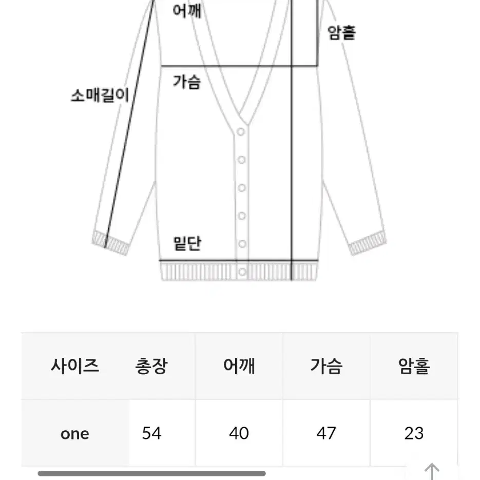 퍼프 브이넥 가디건 미착용새상품