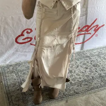 ★SCULPTOR★ Braid Detail Satin Skirt Brown SC24A418BR P01007234.jpg