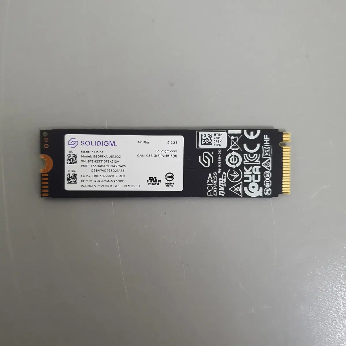 [무료배송] 중고 솔리다임 P41 512GB M.2 NVMe