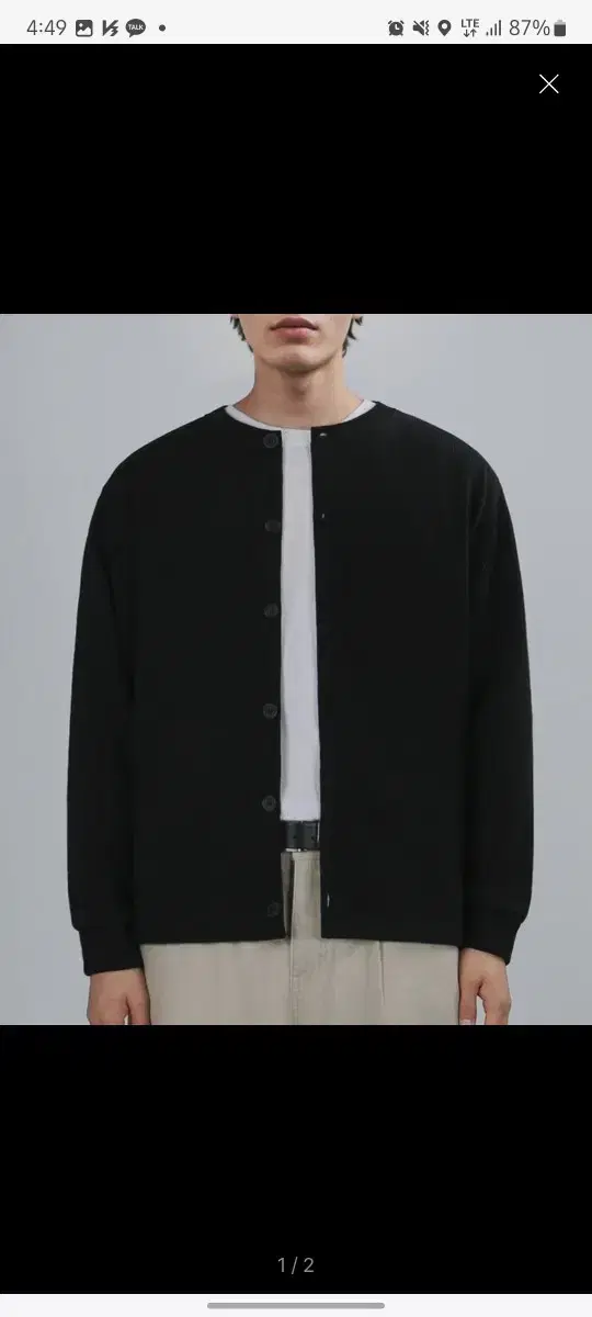 베리베인 GAFF TEX ROUND CARDIGAN (BLACK) L