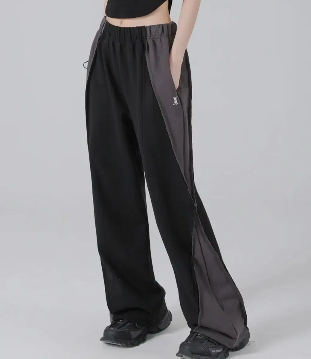 어반드레스 Optical Side Wide Pants BLACK