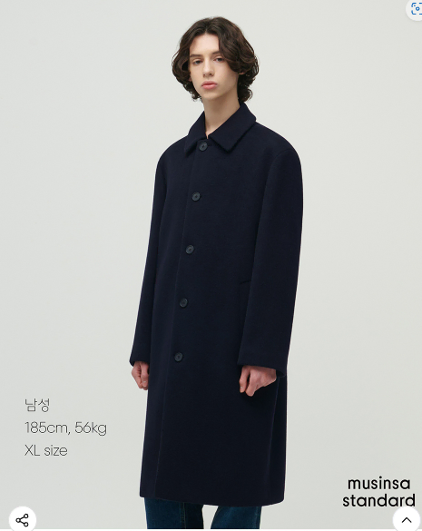 Balmacan Coat in Plain Cashmere (Navy)